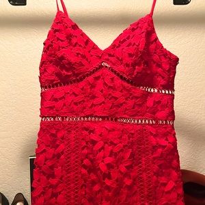 Bardot red strap dress